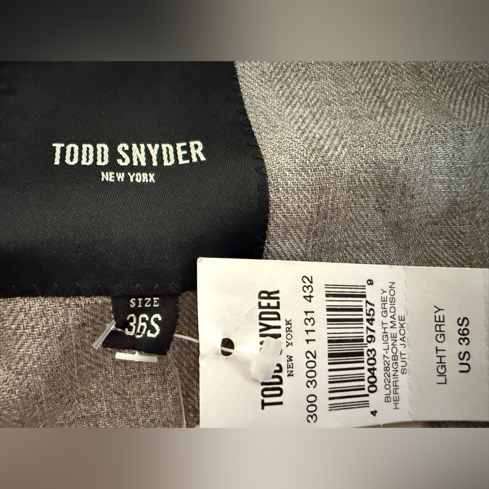 Todd Snyder Light Grey Herringbone Madison Suit Jackie NWT 100% Linen - Picture 13 of 13